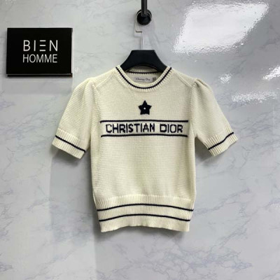 D올 LADY 양모&캐시미어 반소매 스웨터 (PREMIUM)