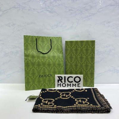 9찌 체크 GG 울 스카프 (PREMIUM)