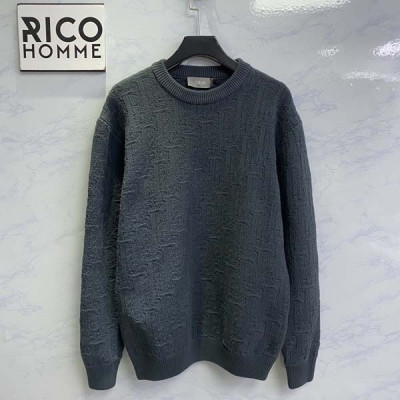 D올 오블리크 자카드 울 풀오버 니트 스웨터 (1:1 HIGH PREMIUM)