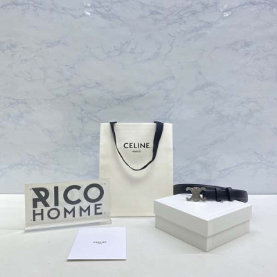 CEL*NE 트리옴페 카프스킨 벨트 블랙