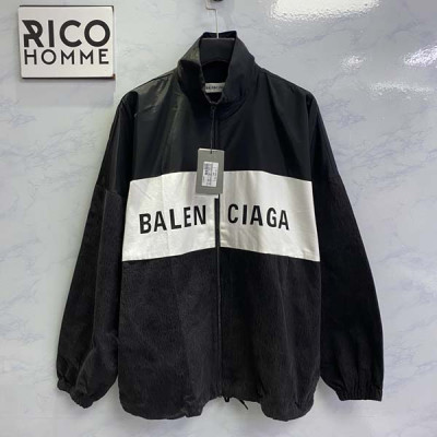 발렌시A가 포플린 로고 데님 윈드 브레이커 자켓 (1:1 HIGH PREMIUM)