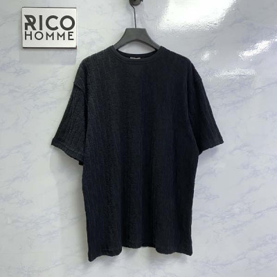 D올 오블리크 테리 코튼 자카드 반팔 티 (PREMIUM)