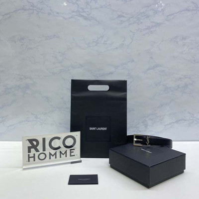 세인T로랑 카프스킨 스몰로고 벨트