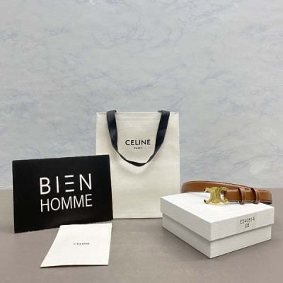 CEL*NE 트리옴페 카프스킨 벨트 브라운