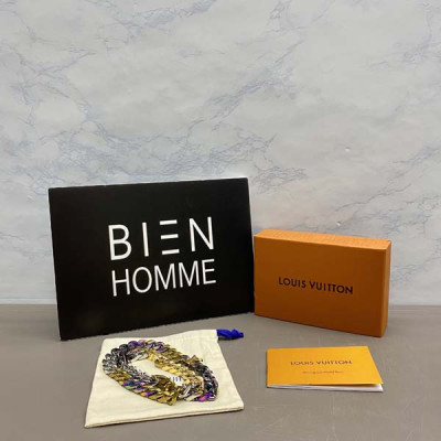 루이B통 체인링크스 패치 목걸이