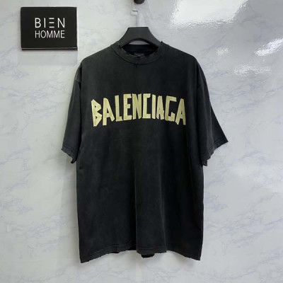 발렌시A가 테이프 타입 빈티지 반팔티셔츠 (1:1 HIGH PREMIUM)