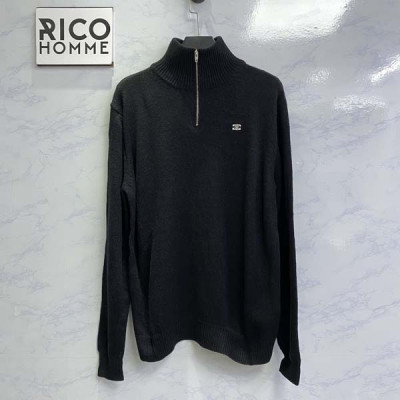 CEL*NE 엠브로이드 울 & 캐시미어 블렌드 하프지퍼 스웨터 (PREMIUM)