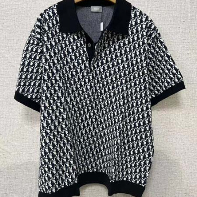 D올 오블리크 자카드 폴로 반팔 티셔츠 (1:1 HIGH PREMIUM)