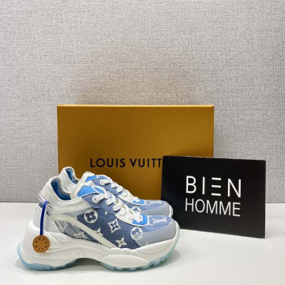 루이B통 LV 런55 모노그램 스니커즈 라이트 블루