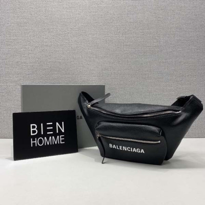 발렌시A가 로고 레더 힙색 & 크로스백