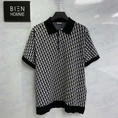 D올 오블리크 자카드 폴로 반팔 티셔츠 (1:1 HIGH PREMIUM)