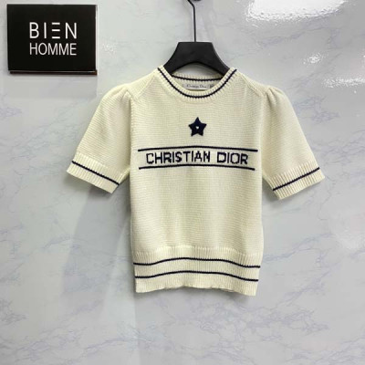 D올 LADY 양모&캐시미어 반소매 스웨터 (PREMIUM)