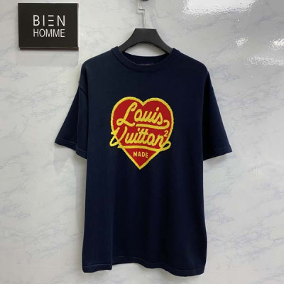 루이B통 인따르시아 자카드 하트 크루넥 반팔니트 (PREMIUM)