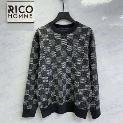 남녀공용 루이B통 다미에 울 크루넥 니트 스웨터 (1:1 HIGH PREMIUM)