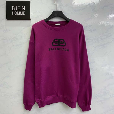 발렌시A가 뉴BB로고 로즈레드 맨투맨 티셔츠 (PREMIUM)