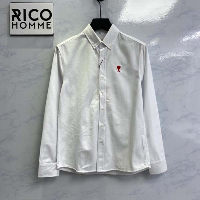 A미 레드 하트 옥스포드 박시 핏 셔츠 (1:1 HIGH PREMIUM)