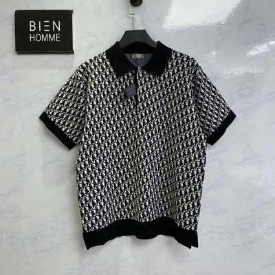 D올 오블리크 자카드 폴로 반팔 티셔츠 (1:1 HIGH PREMIUM)