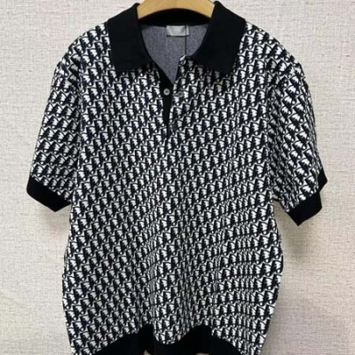 D올 오블리크 자카드 폴로 반팔 티셔츠 (1:1 HIGH PREMIUM)