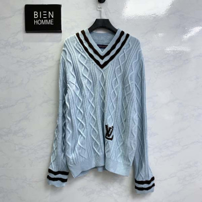 루이B통 케이블 V넥 풀오버 니트 (1:1 HIGH PREMIUM)