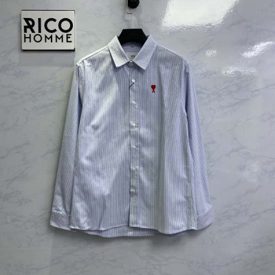 A미 레드 하트 옥스포드 박시 핏 셔츠 (1:1 HIGH PREMIUM)