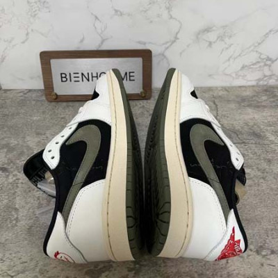 N*KE X 트래비스 스캇 조던1 레트로 로우 올리브