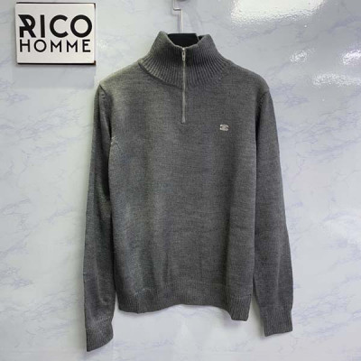 CEL*NE 엠브로이드 울 & 캐시미어 블렌드 하프지퍼 스웨터 (PREMIUM)