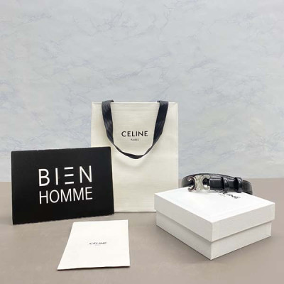 CEL*NE 트리옴페 카프스킨 벨트 블랙