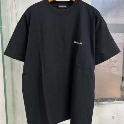 발렌시A가 백로고 프린트 크루넥 반팔 티셔츠 (1:1 HIGH PREMIUM)