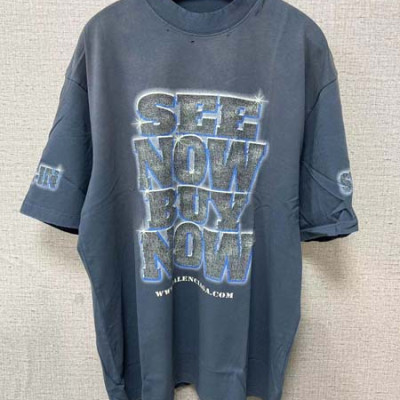 발렌시A가 SNBN 블루 빈티지 반팔 티셔츠 (1:1 HIGH PREMIUM)