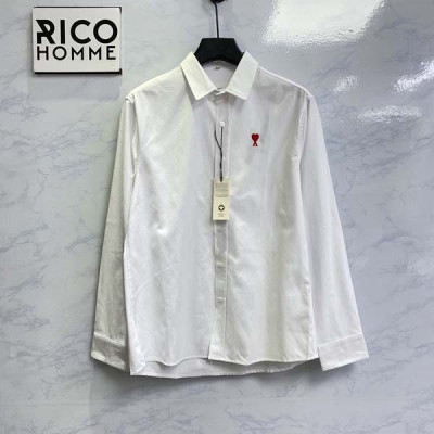 A미 레드 하트 옥스포드 박시 핏 셔츠 (1:1 HIGH PREMIUM)