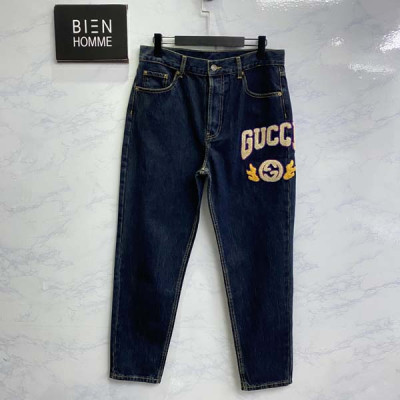 9찌 플레임 패치 데님 팬츠 (PREMIUM)