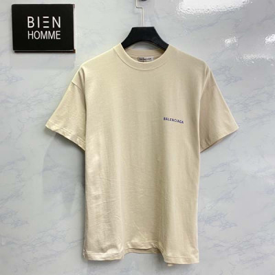 발렌시A가 백로고 프린트 크루넥 반팔 티셔츠 (1:1 HIGH PREMIUM)