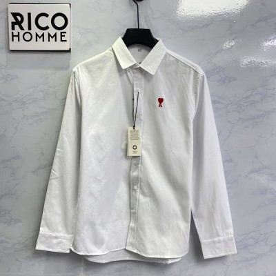 A미 레드 하트 옥스포드 박시 핏 셔츠 (1:1 HIGH PREMIUM)