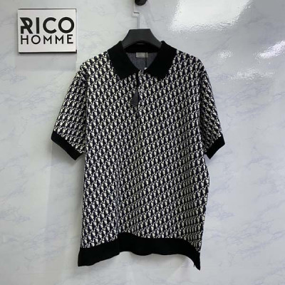 D올 오블리크 자카드 폴로 반팔 티셔츠 (1:1 HIGH PREMIUM)