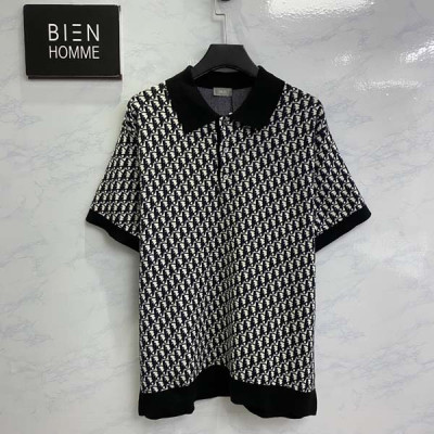 D올 오블리크 자카드 폴로 반팔 티셔츠 (1:1 HIGH PREMIUM)