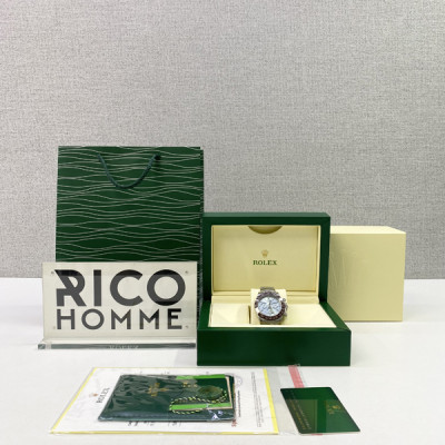 롤*스 데이토나 아이스블루 (바게트 다이아)-스틸 1:1 최상급 (싱크 99.8%)