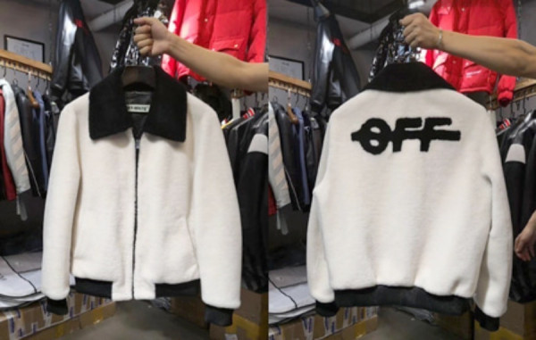 OFF 로고 리얼 양모 자켓 (PREMIUM)