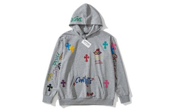 크롬HA츠 크로스레더패치 그래피티 후드티셔츠 (PREMIUM)