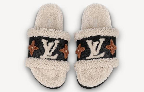 루이B통 LV 뽀글이 양모 슬리퍼