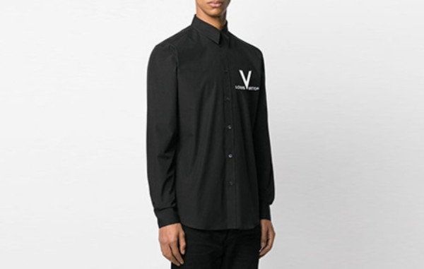 루이B통 V로고 솔리드 셔츠 (2color)