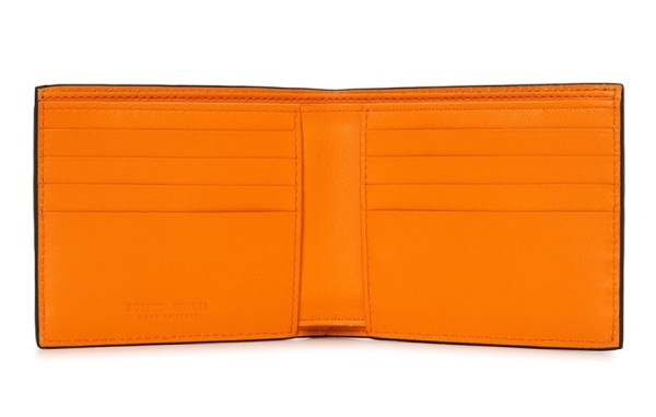 보*가 베*타 블랙 파파야 인트레치아토 소가죽 반지갑