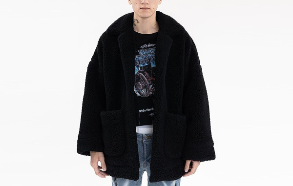 D*UBLET 양 포토 스티치 양모 퍼 자켓 (PREMIUM)