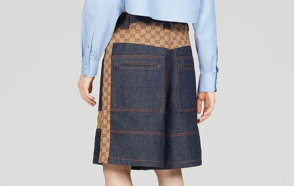 남녀공용 9찌 GG 인서트 버뮤다 데님 쇼츠 (PREMIUM)