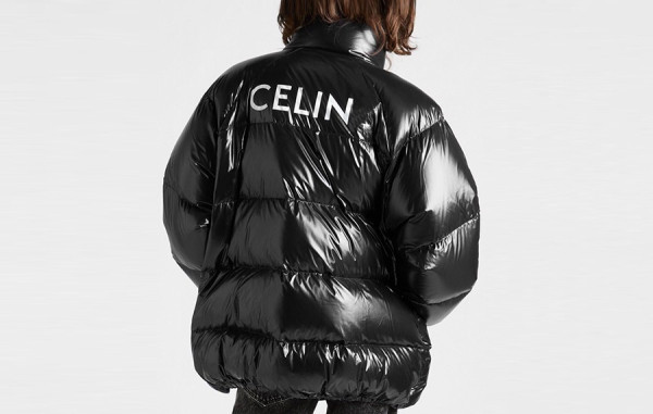CEL*NE 백로고 유광블랙 구스다운 자켓