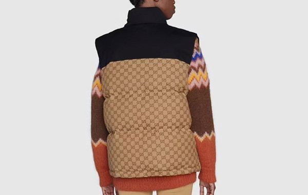 9찌 X 노스*이스 자카드 오리털 패딩 베스트 (PREMIUM)