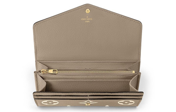 루이B통 바이컬러 모노그램 앙프렝뜨 사라 소가죽 장지갑