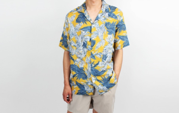 [SALE] 플라워 하와이안 셔츠 / 네이비 M