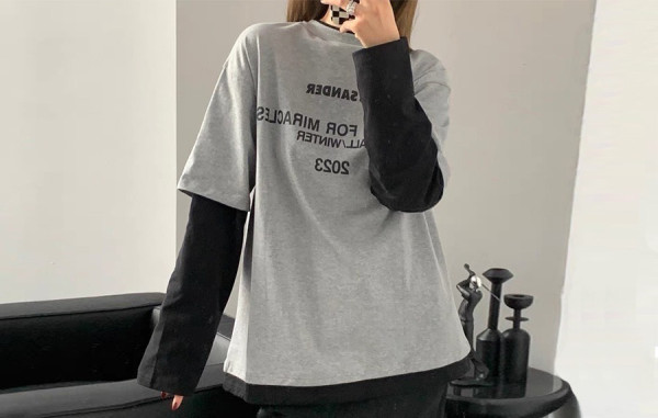 J.S 더블 레이어드 롱슬리브 티셔츠 (PREMIUM)