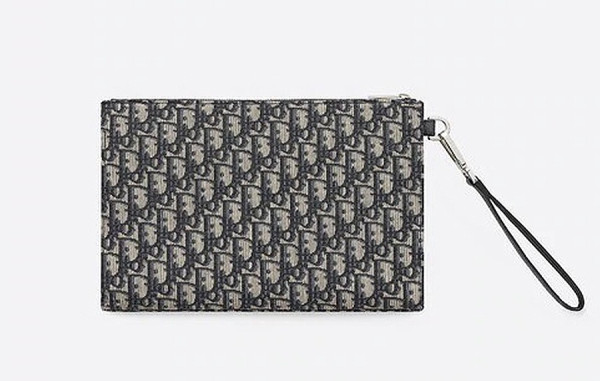 D올 오블리크 자카드 포켓 클러치 백