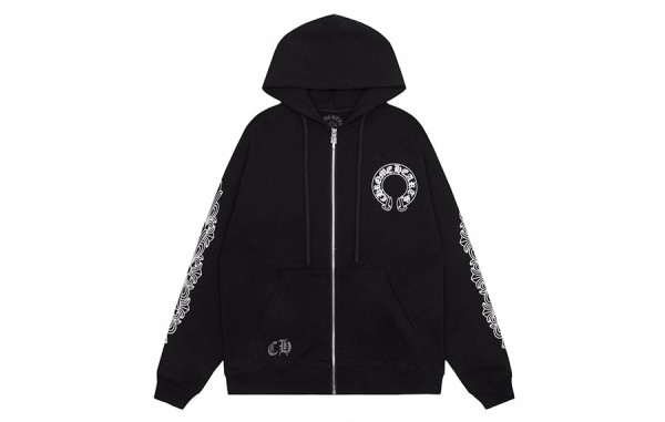 크롬HA츠 홀스슈 플로랄 퍽 유 로고 후드집업 티셔츠 (PREMIUM)